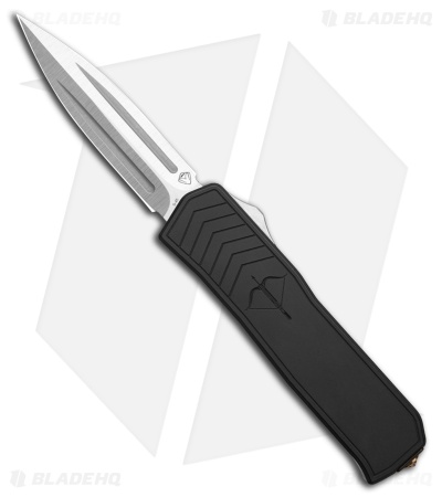 Medford Merc-1 OTF Automatic Dagger Knife Black Aluminum (3.75" Tumbled)