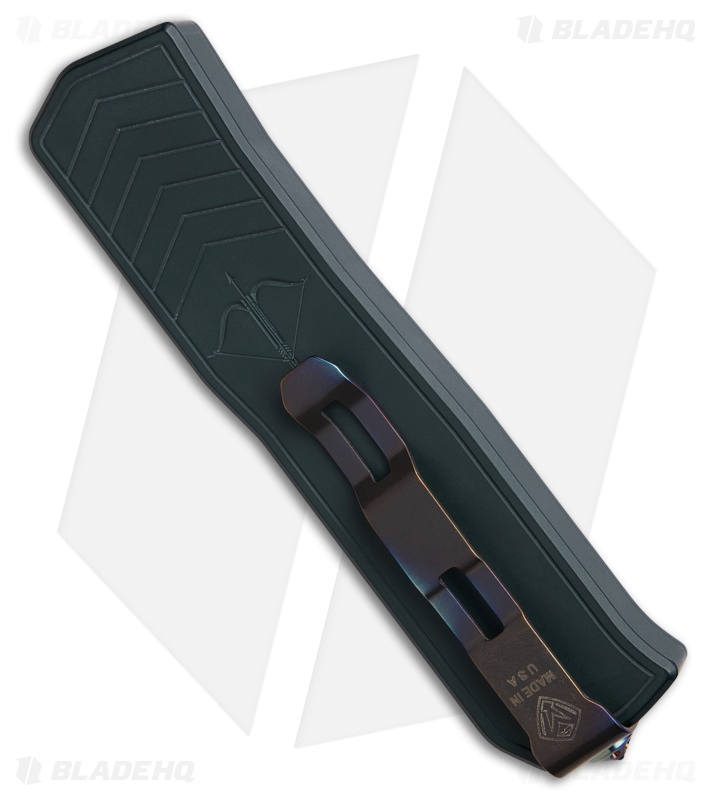 Medford Merc-1 OTF Automatic Dagger Knife Blue Aluminum (3.75" Tumbled)