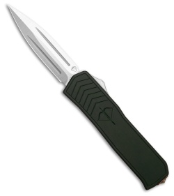 Medford Merc-1 OTF Automatic Dagger Knife Green Aluminum (3.75" Tumbled)
