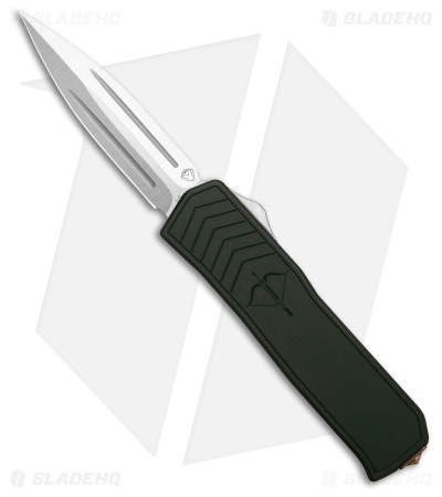 Medford Merc-1 OTF Automatic Dagger Knife Green Aluminum (3.75" Tumbled)