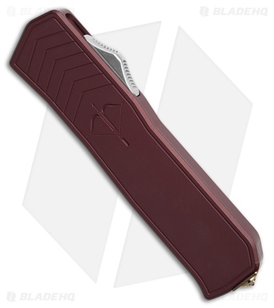 Medford Merc-1 OTF Automatic Dagger Knife Red Aluminum (3.75" Tumbled)