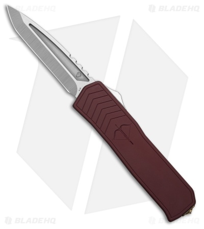 Medford Merc-1 OTF Automatic Dagger Knife Red Aluminum (3.75" Tumbled)
