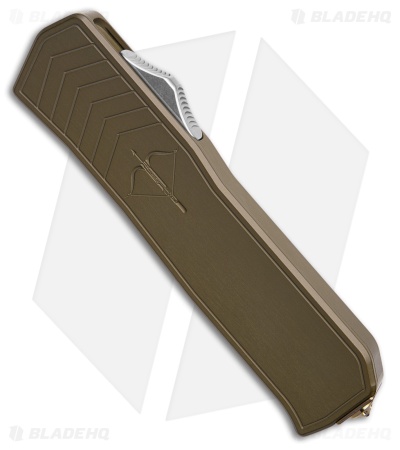 Medford Merc-1 OTF Automatic Dagger Knife Yellow Aluminum (3.75" Tumbled)