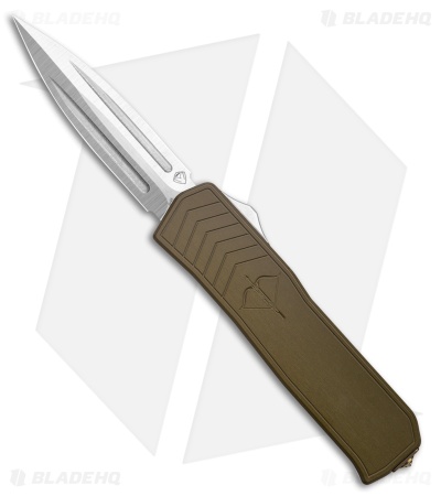 Medford Merc-1 OTF Automatic Dagger Knife Yellow Aluminum (3.75" Tumbled)