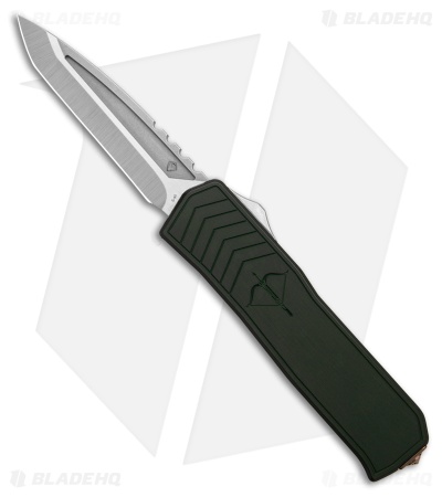 Medford Merc-1 OTF Automatic Tanto Knife Green Aluminum (3.75" Tumbled)