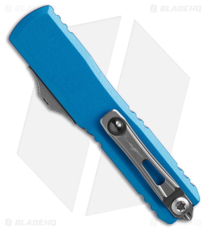 Microtech Auto UTX-70 Gen IV OTF Hellhound Blue Al (2.50" Stonewash)