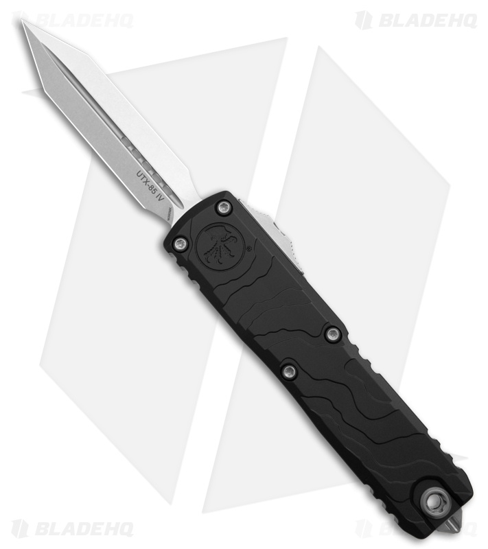 Microtech Auto UTX 85 Spartan Gen IV Topograpic Deep Engraved (3.125" Stonewash)