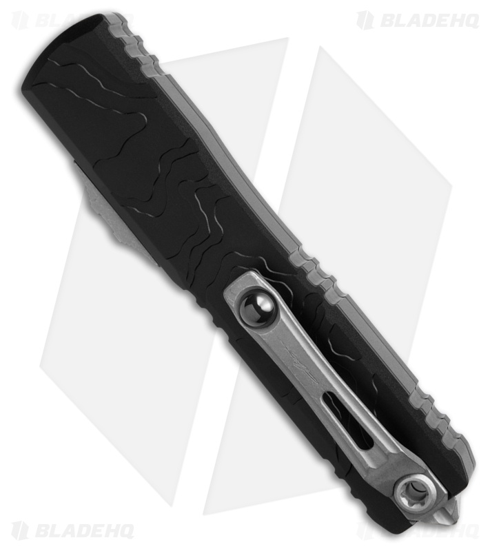 Microtech Auto Ultratech Gen IV Interceptor Topograpic Black Al (3.50" Apoc)