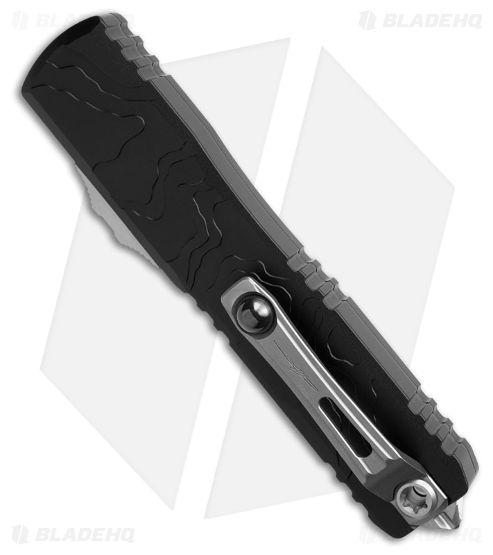 Microtech Auto Ultratech Gen IV Interceptor Topograpic Black Al (3.50" SW)