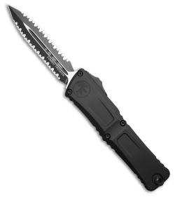 Microtech Combat Troodon D/E Gen III OTF Knife Black Al (4" Black Double FS)