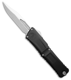 Microtech Combat Troodon Gen III Bowie OTF Knife Black Al (4" Stonewash)