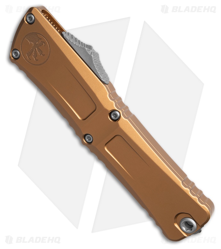 Microtech Combat Troodon Gen III Bowie OTF Knife Tan Al (4" Apocalyptic)