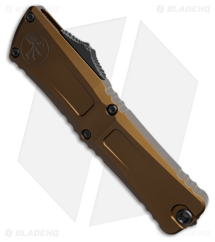 Microtech Combat Troodon Gen III D/E OTF Knife Tan Al (4" Black Full Serr)