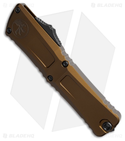 Microtech Combat Troodon Gen III D/E OTF Knife Tan Al (4" Black Full Serr)