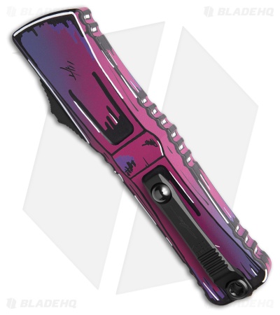 Microtech Combat Troodon Gen III S/E OTF Knife Purple Comic