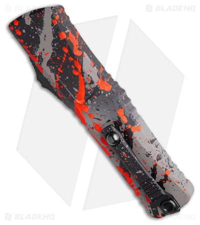 Microtech Combat Troodon Gen III T/E OTF Knife Bullshark  (4" Blk/Gray/Orange)