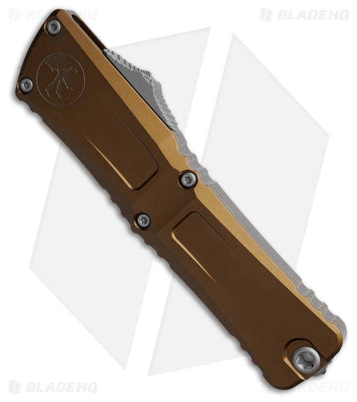 Microtech Combat Troodon Gen III T/E OTF Knife Tan Aluminum (4" Apocalyptic)