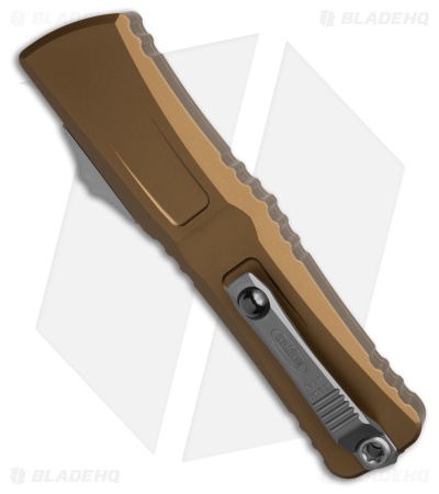 Microtech Combat Troodon Gen III T/E Tan Aluminum (4" SW Full Serr) 1144-12TA