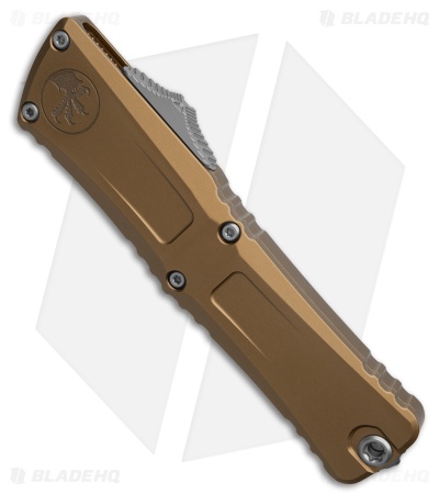 Microtech Combat Troodon Gen III T/E Tan Aluminum (4" SW Full Serr) 1144-12TA