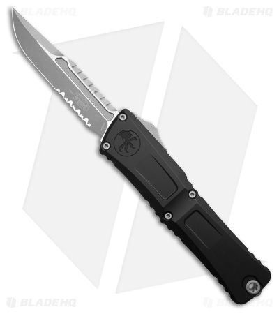Microtech Combat Troodon Interceptor Gen III SS Black Aluminum (4" Apoc Serr)