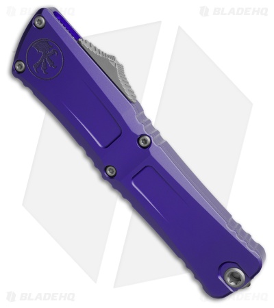 Microtech Combat Troodon Interceptor Gen III SS Purple Al (4" Partial Serr AP)
