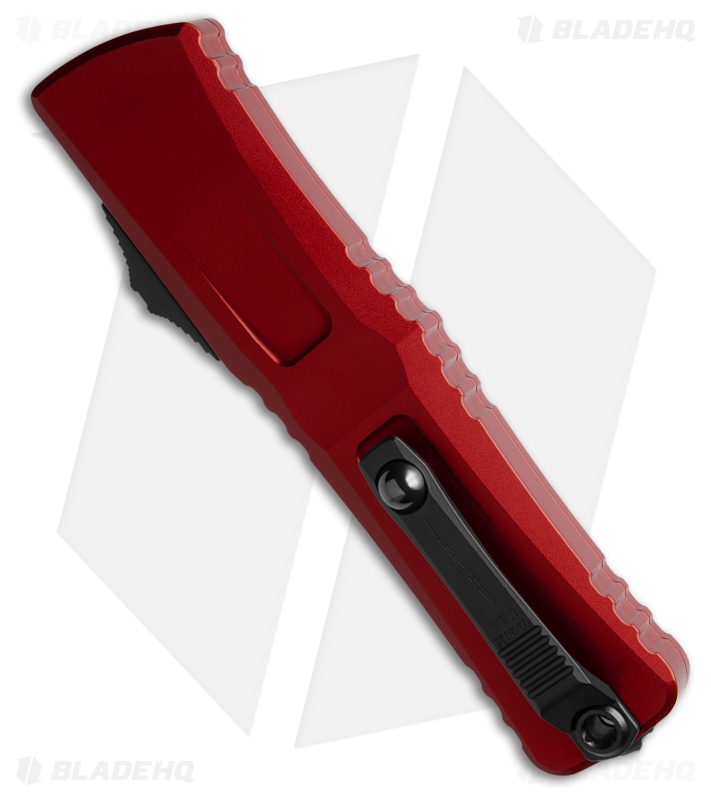 Microtech Combat Troodon Interceptor Gen III SS OTF Knife Red Al (4" Black)