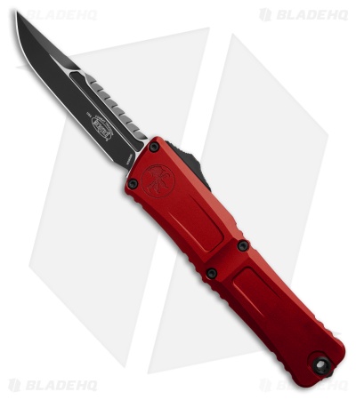 Microtech Combat Troodon Interceptor Gen III SS OTF Knife Red Al (4" Black)