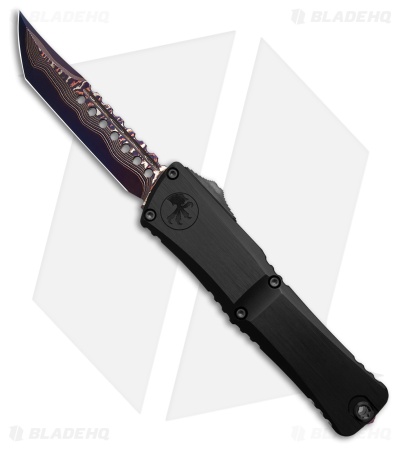 Microtech Combat Troodon LT Hellhound OTF Black/Purple Accent (4" Coppermai)