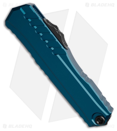 Microtech Cypher II D/E OTF Automatic Knife Blue (3.5" Black Serr) 1242-2BL