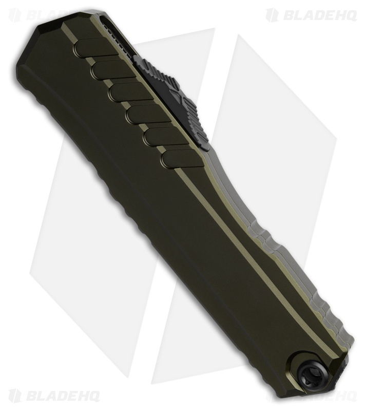 Microtech Cypher II D/E OTF Automatic Knife OD Green Aluminum (3.5" Two-Tone)