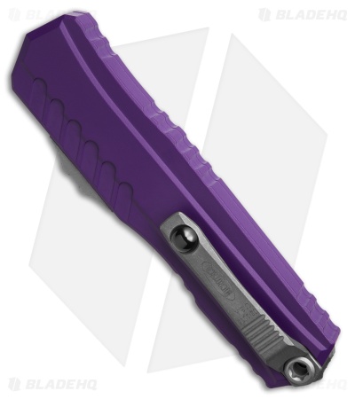 Microtech Cypher II D/E OTF Automatic Knife Purple Aluminum (3.5" Purple)