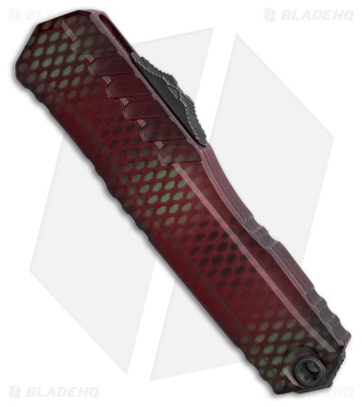 Microtech Cypher II D/E OTF Automatic Knife Red X-51 Aluminum (3.5" Black SW)
