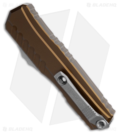 Microtech Cypher II D/E OTF Automatic Knife Tan Aluminum (3.5" Apocalyptic)