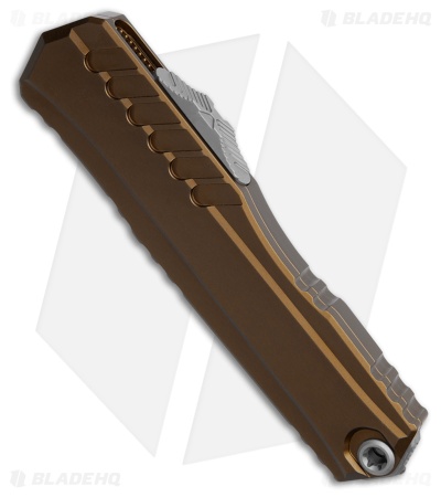 Microtech Cypher II D/E OTF Automatic Knife Tan Aluminum (3.5" Apocalyptic)