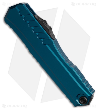 Microtech Cypher II S/E OTF Automatic Knife Blue Aluminum (3.5" Black Serr)
