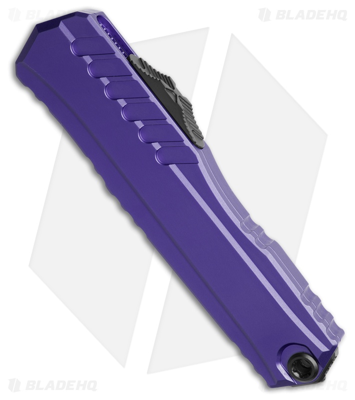 Microtech Cypher II S/E OTF Automatic Knife Purple Aluminum (3.5" Black)