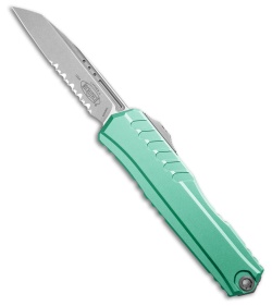 Microtech Cypher II S/E OTF Knife Turquoise Aluminum (3.5" SW Serr) 1241-11TQ