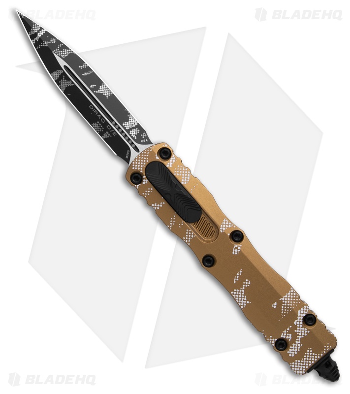 Microtech Dirac Dagger OTF Automatic Knife Tan Pixel Camo (2.88" Camo)