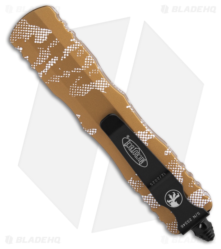 Microtech Dirac Dagger OTF Automatic Knife Tan Pixel Camo (2.88" Camo)