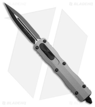 Microtech Dirac D/E OTF Automatic Knife Titanium-Gray Aluminum (2.8" Black)
