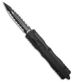 Microtech Dirac Delta D/E OTF Auto Knife Black (3.75" Black Full Double Serr)