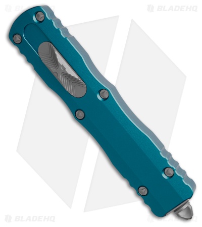 Microtech Dirac Delta D/E OTF Knife Blue Al (3.75" Satin Full Serr)
