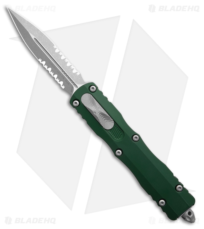 Microtech Dirac Delta D/E OTF Automatic Knife Emerald Green (3.75" Apoc Serr)