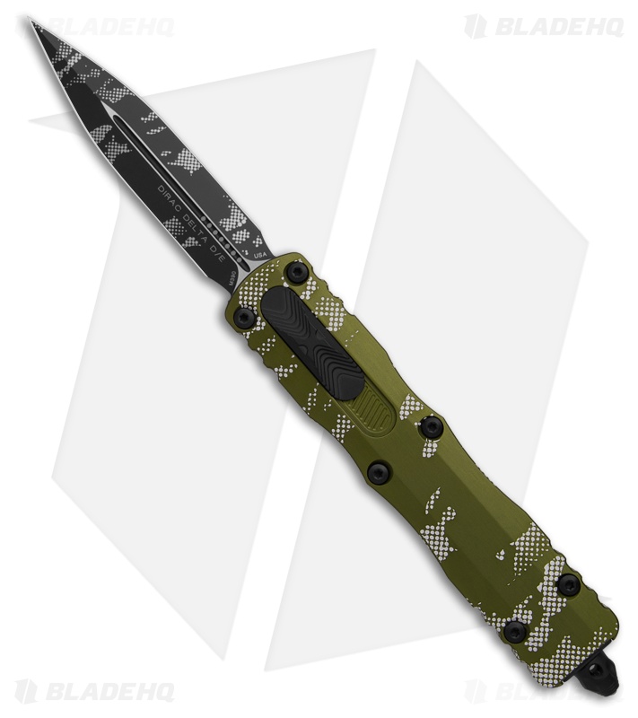 Microtech Dirac Delta D/E OTF Automatic Knife Green Pixel Camo Al(3.75" Camo)