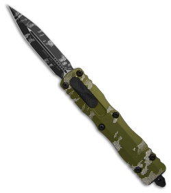 Microtech Dirac Delta D/E OTF Automatic Knife Green Pixel Camo Al(3.75" Camo)