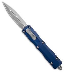 Microtech Dirac Delta D/E OTF Automatic Knife Navy Aluminum (3.75" Apocalyptic)