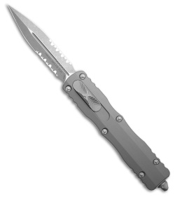 Microtech Dirac Delta D/E OTF Knife Natural Clear Al (3.75" Apocalyptic Serr)