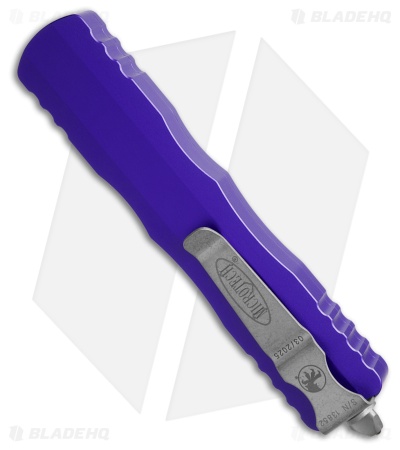 Microtech Dirac Delta D/E OTF Automatic Knife Purple Al (3.75" Apocalyptic) 