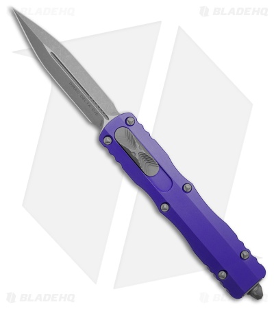 Microtech Dirac Delta D/E OTF Automatic Knife Purple Al (3.75" Apocalyptic) 
