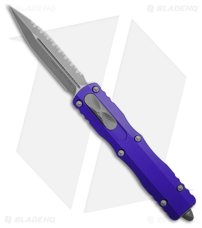 Microtech Dirac Delta D/E OTF Automatic Knife Purple Al (3.75" Apoc Full Serr)